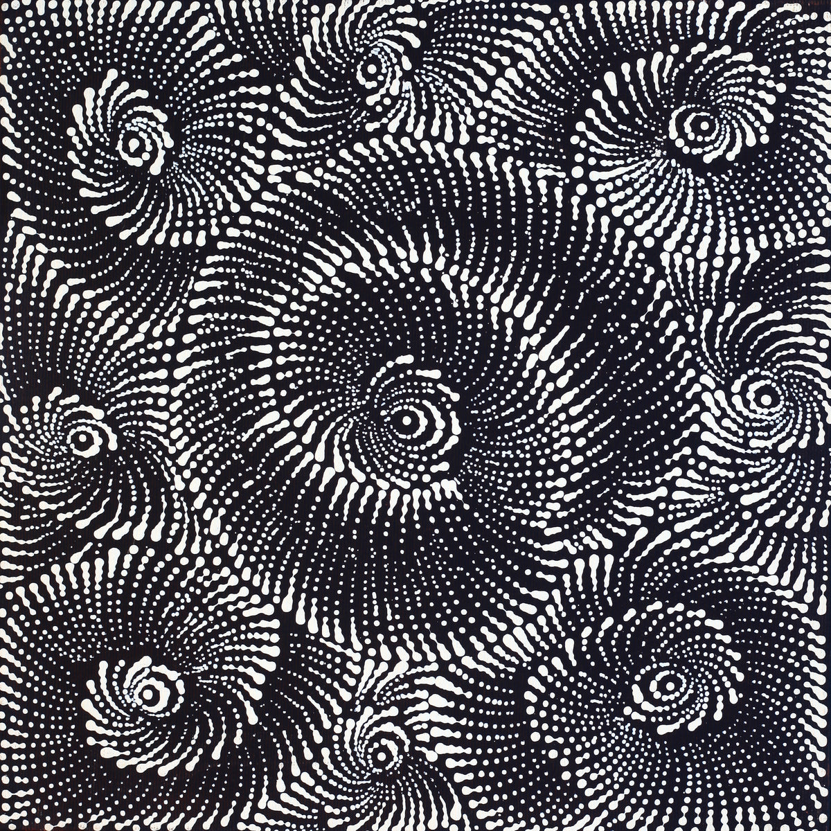 Aboriginal Art by Maria Nampijinpa Brown, Pamapardu Jukurrpa (Flying Ant Dreaming) - Warntungurru, 30x30cm - ART ARK®