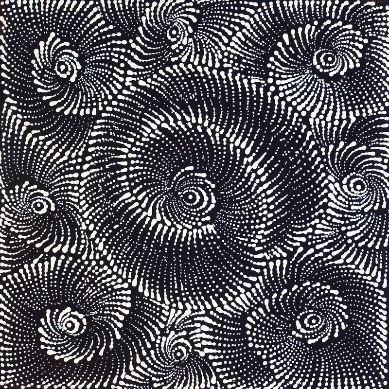 Aboriginal Artwork by Maria Nampijinpa Brown, Pamapardu Jukurrpa (Flying Ant Dreaming) - Warntungurru, 30x30cm