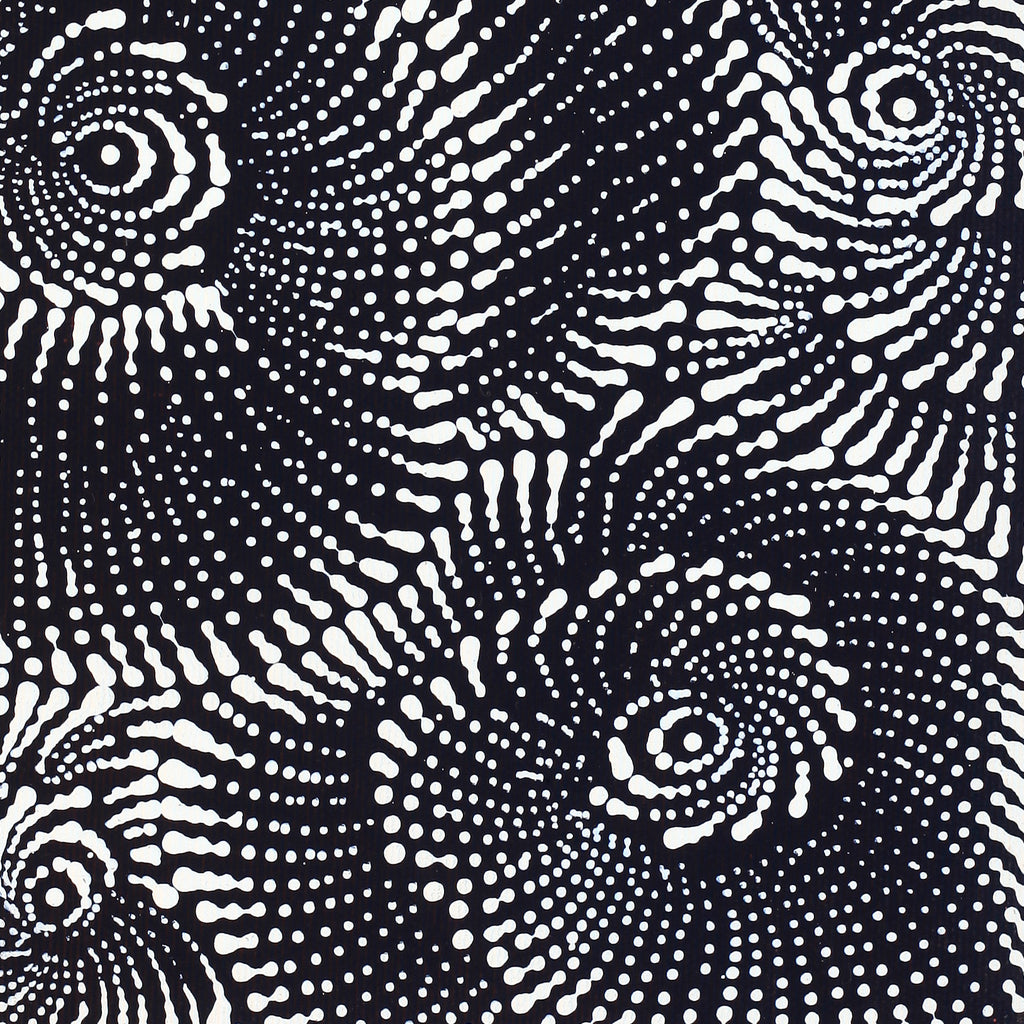 Aboriginal Artwork by Maria Nampijinpa Brown, Pamapardu Jukurrpa (Flying Ant Dreaming) - Warntungurru, 30x30cm - ART ARK®