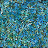 Aboriginal Artwork by Maria Nampijinpa Brown, Pamapardu Jukurrpa (Flying Ant Dreaming) - Warntungurru, 30x30cm