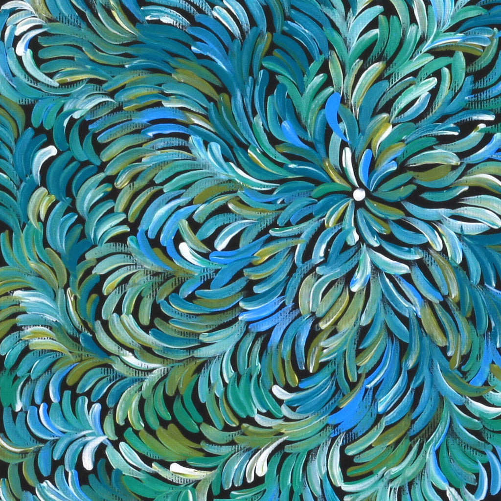 Aboriginal Artwork by Maria Nampijinpa Brown, Pamapardu Jukurrpa (Flying Ant Dreaming) - Warntungurru, 30x30cm