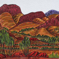 Aboriginal Artwork by Marie Abbott, James Range, 55x17cm