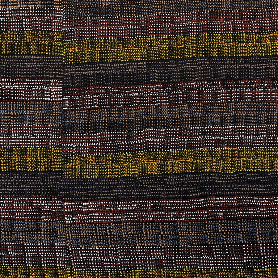 Aboriginal Artwork by Marilyn Maria Nangala Turner, Mina Mina Jukurrpa (Mina Mina Dreaming) - Ngalyipi, 91x91cm