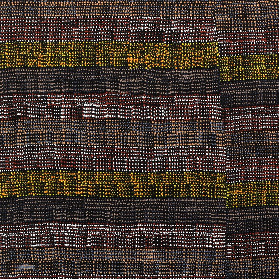 Aboriginal Artwork by Marilyn Maria Nangala Turner, Mina Mina Jukurrpa (Mina Mina Dreaming) - Ngalyipi, 91x91cm