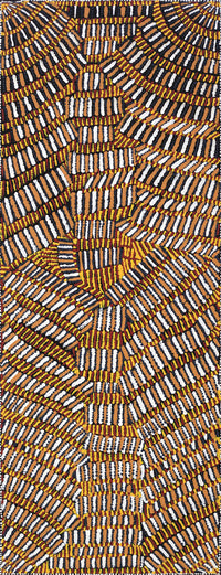 Aboriginal Artwork by Marilyn Maria Nangala Turner, Mina Mina Jukurrpa (Mina Mina Dreaming) - Ngalyipi, 122x46cm