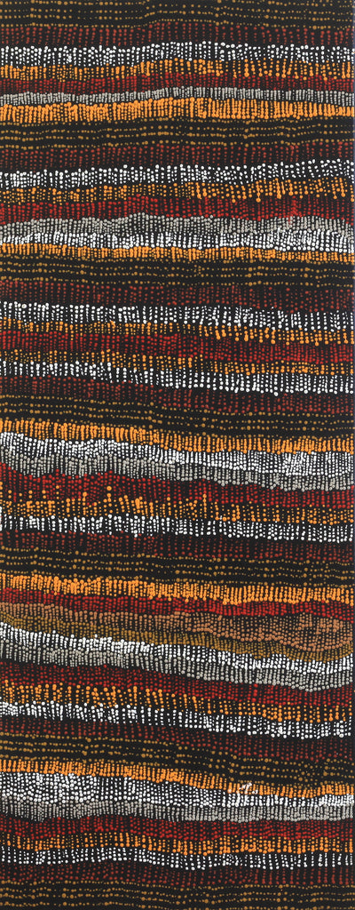 Aboriginal Artwork by Marilyn Maria Nangala Turner, Mina Mina Jukurrpa (Mina Mina Dreaming) - Ngalyipi, 76x30cm