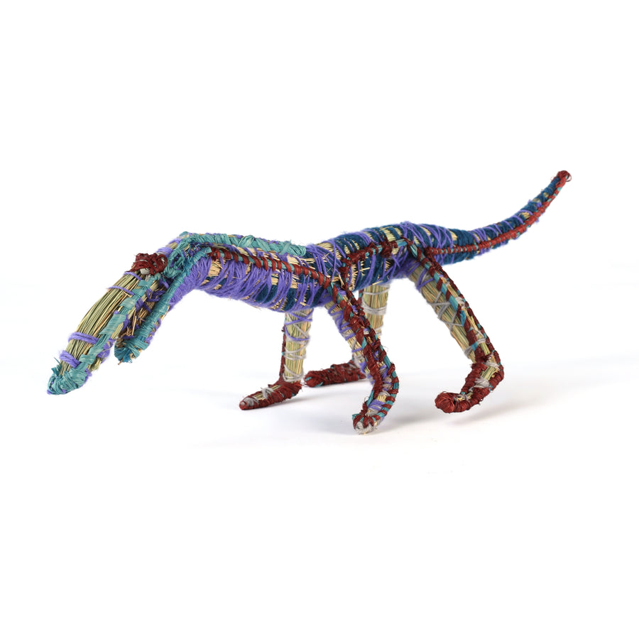 Aboriginal Artwork by Maringka Tunkin - Papa (Dog) Tjanpi Sculpture