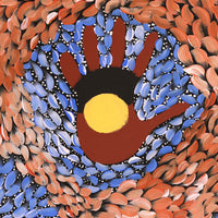 Aboriginal Artwork by Marissa Nungarrayi Brown, Pirlarla Jukurrpa (Dogwood Tree Bean Dreaming), 40x40cm