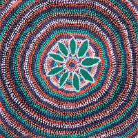 Aboriginal Artwork by Marita Napanangka Marshall, Yuparli Jukurrpa (Bush Banana Dreaming), 46x46cm
