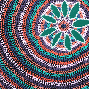 Aboriginal Artwork by Marita Napanangka Marshall, Yuparli Jukurrpa (Bush Banana Dreaming), 46x46cm - ART ARK®