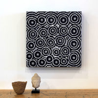 Aboriginal Artwork by Marleene Nakamarra Morton, Karnta Jukurrpa (Womens Dreaming), 30x30cm