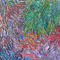 Aboriginal Artwork by Marleene Nakamarra Morton, Karnta Jukurrpa (Women’s Dreaming), 61x30cm