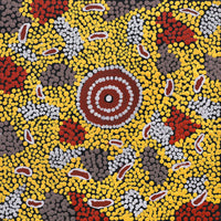 Aboriginal Artwork by Marlette Napurrurla Ross, Karnta Jukurrpa (Womens Dreaming), 30x30cm