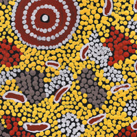 Aboriginal Artwork by Marlette Napurrurla Ross, Karnta Jukurrpa (Womens Dreaming), 30x30cm