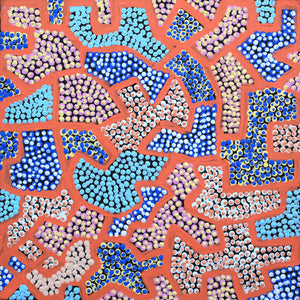 Aboriginal Artwork by Marlette Napurrurla Ross, Mininypa Jukurrpa (Native Fuchsia Dreaming), 30x30cm - ART ARK®