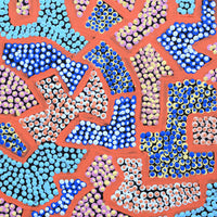 Aboriginal Artwork by Marlette Napurrurla Ross, Mininypa Jukurrpa (Native Fuchsia Dreaming), 30x30cm