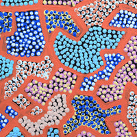 Aboriginal Artwork by Marlette Napurrurla Ross, Mininypa Jukurrpa (Native Fuchsia Dreaming), 30x30cm