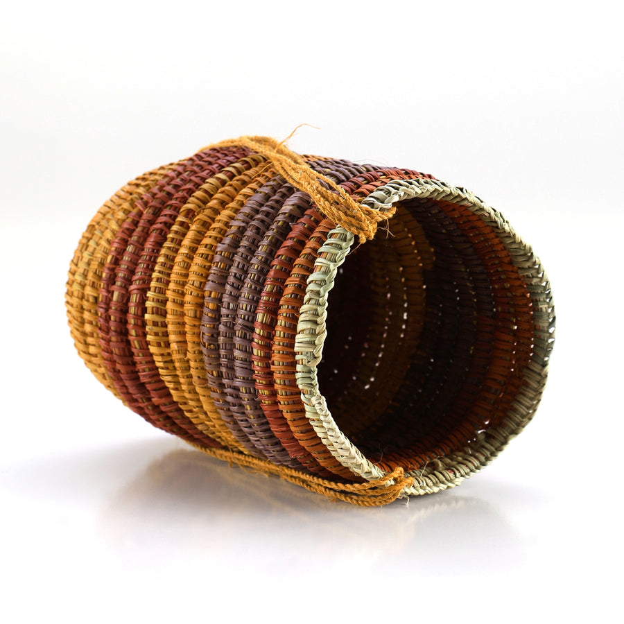 Aboriginal Artwork by Marrarrawuy Wanambi, Bathi (woven basket)