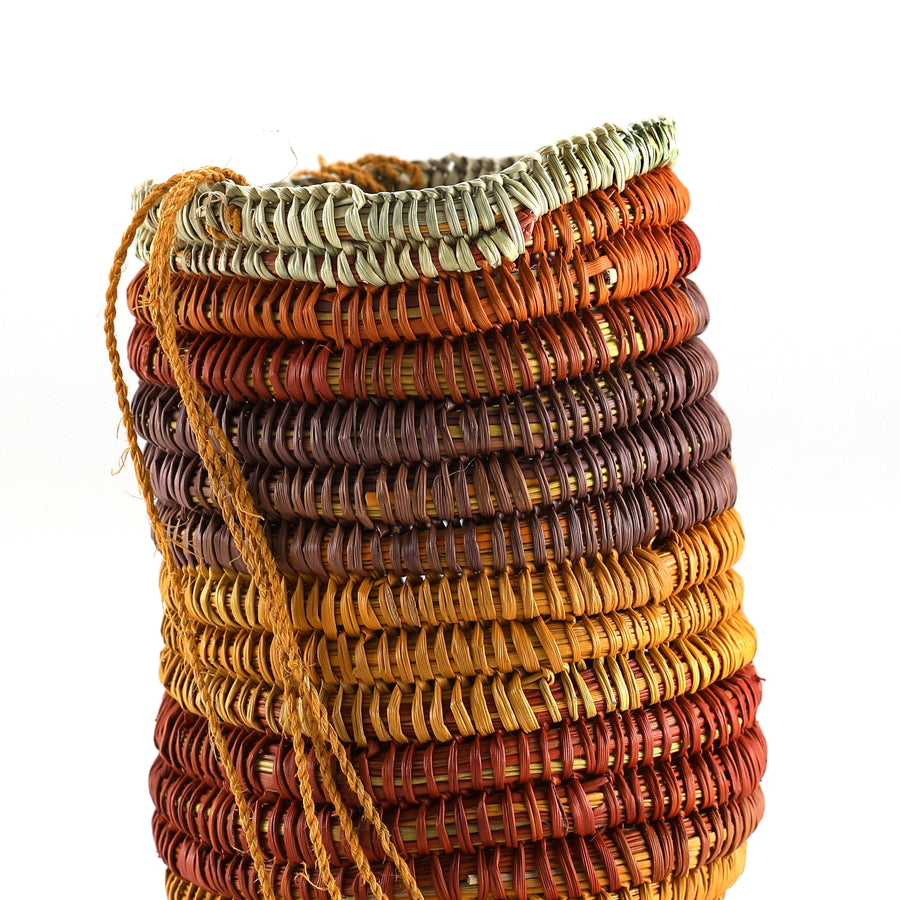 Aboriginal Artwork by Marrarrawuy Wanambi, Bathi (woven basket)