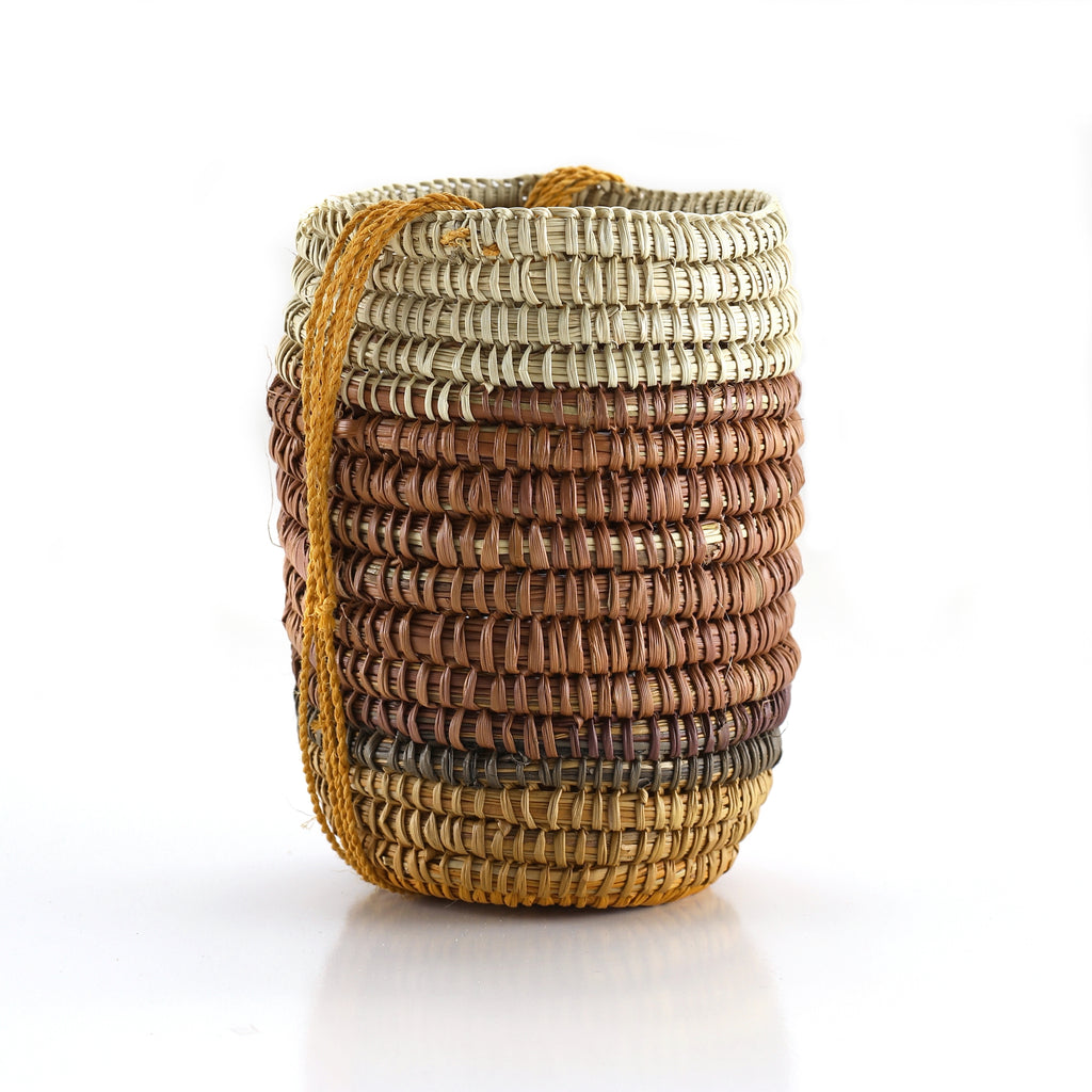 Aboriginal Art by Marrarrawuy Wanambi, Bathi (woven basket) - ART ARK®