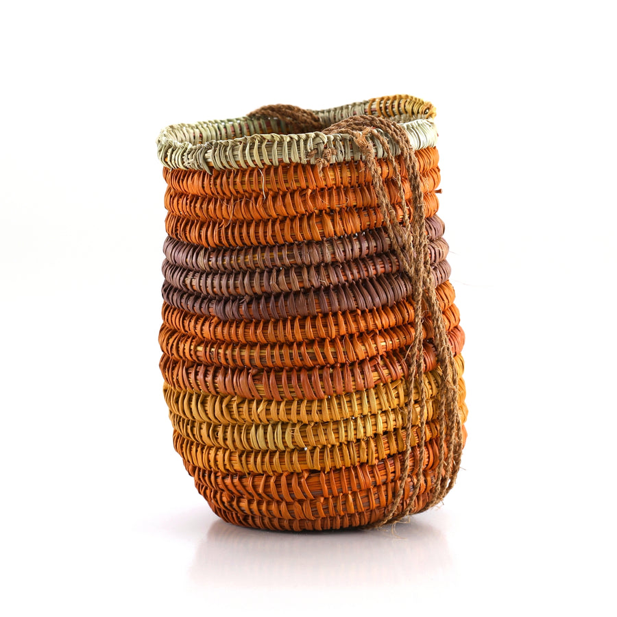 Aboriginal Artwork by Marrarrawuy Wanambi, Bathi (woven basket)