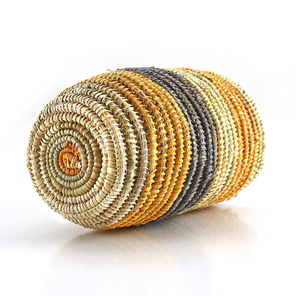 Aboriginal Art by Marrarrawuy Wanambi, Bathi (woven basket) - ART ARK®