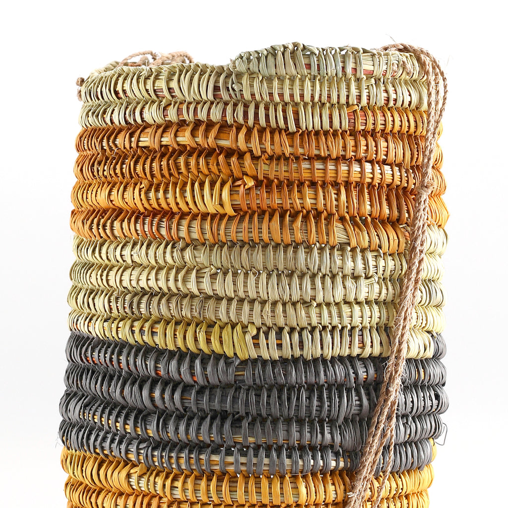 Aboriginal Artwork by Marrarrawuy Wanambi, Bathi (woven basket)