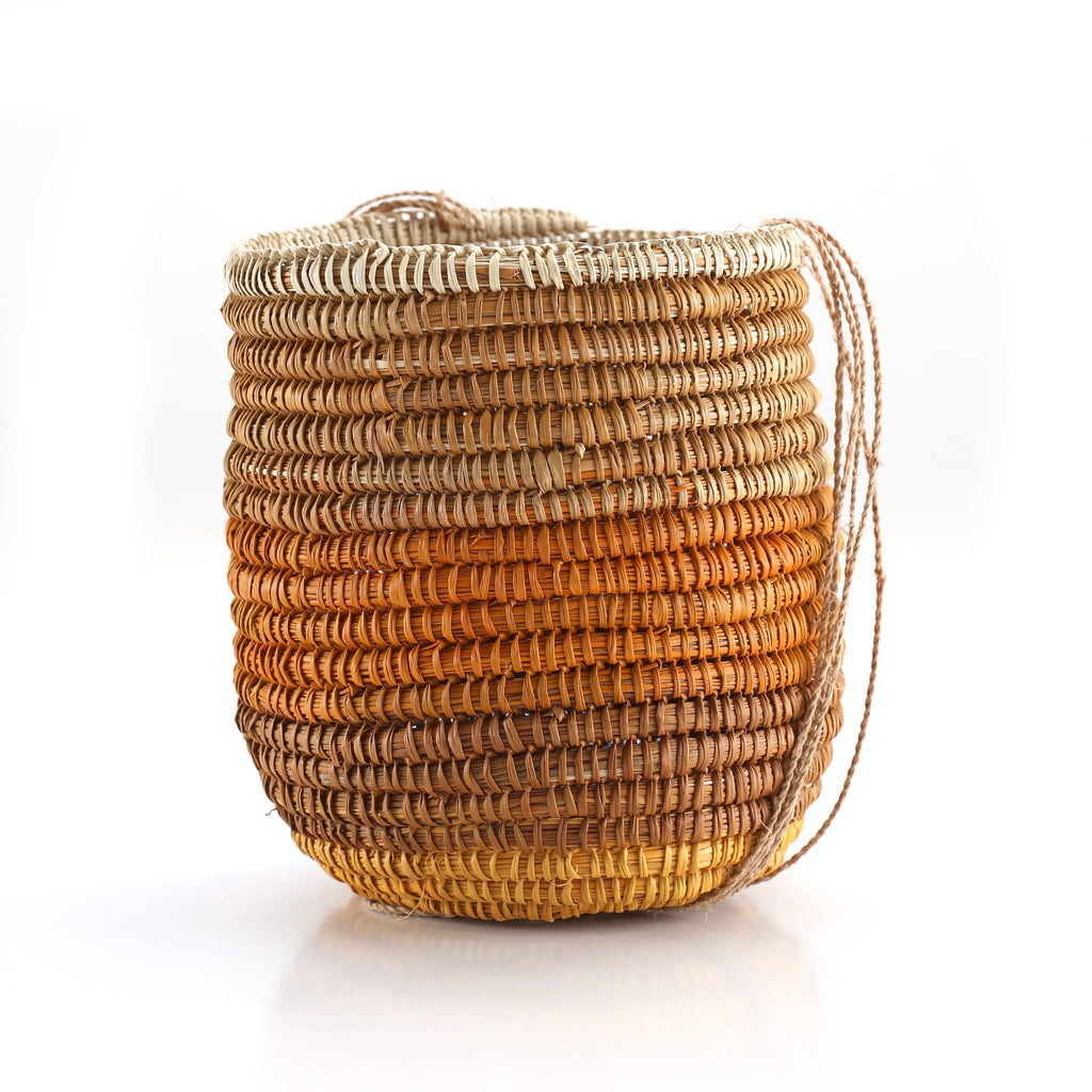 Aboriginal Art by Marrarrawuy Wanambi, Bathi (woven basket) - ART ARK®