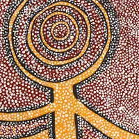 Aboriginal Artwork by Marshall Japangardi Poulson, Pikilyi Jukurrpa (Vaughan Springs Dreaming), 107x76cm
