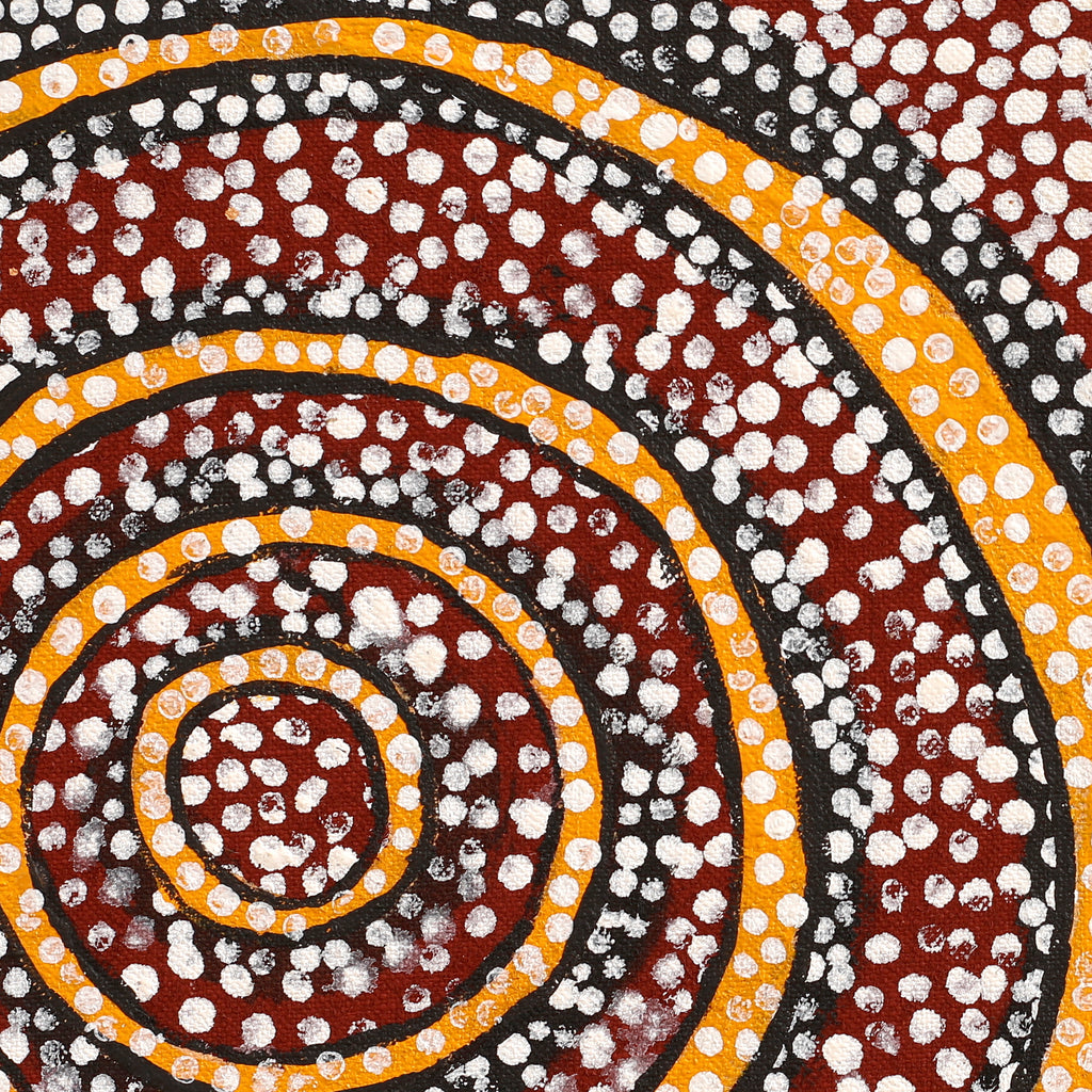 Aboriginal Artwork by Marshall Japangardi Poulson, Pikilyi Jukurrpa (Vaughan Springs Dreaming), 107x76cm