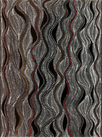 Aboriginal Artwork by Marshall Jangala Robertson, Watiya-warnu Jukurrpa (Seed Dreaming), 122x91cm