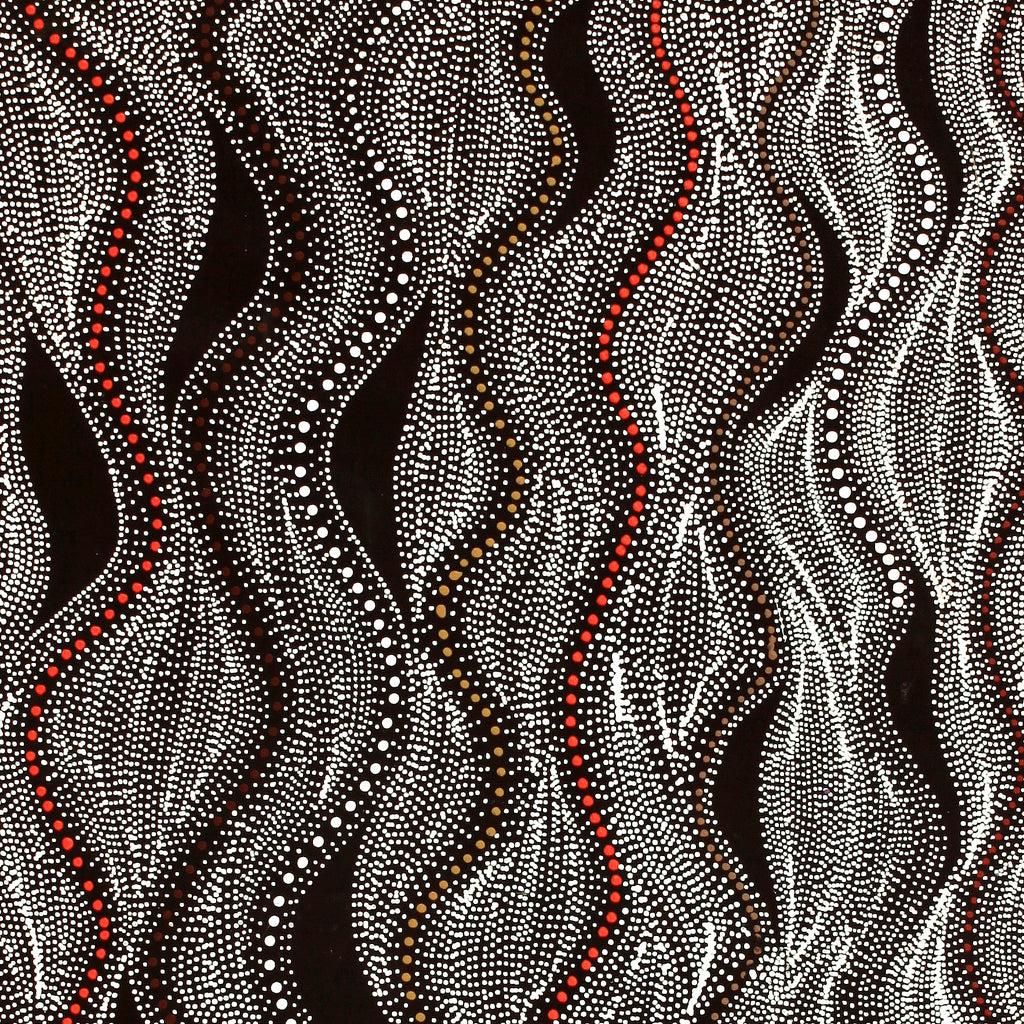 Aboriginal Artwork by Marshall Jangala Robertson, Watiya-warnu Jukurrpa (Seed Dreaming), 122x91cm