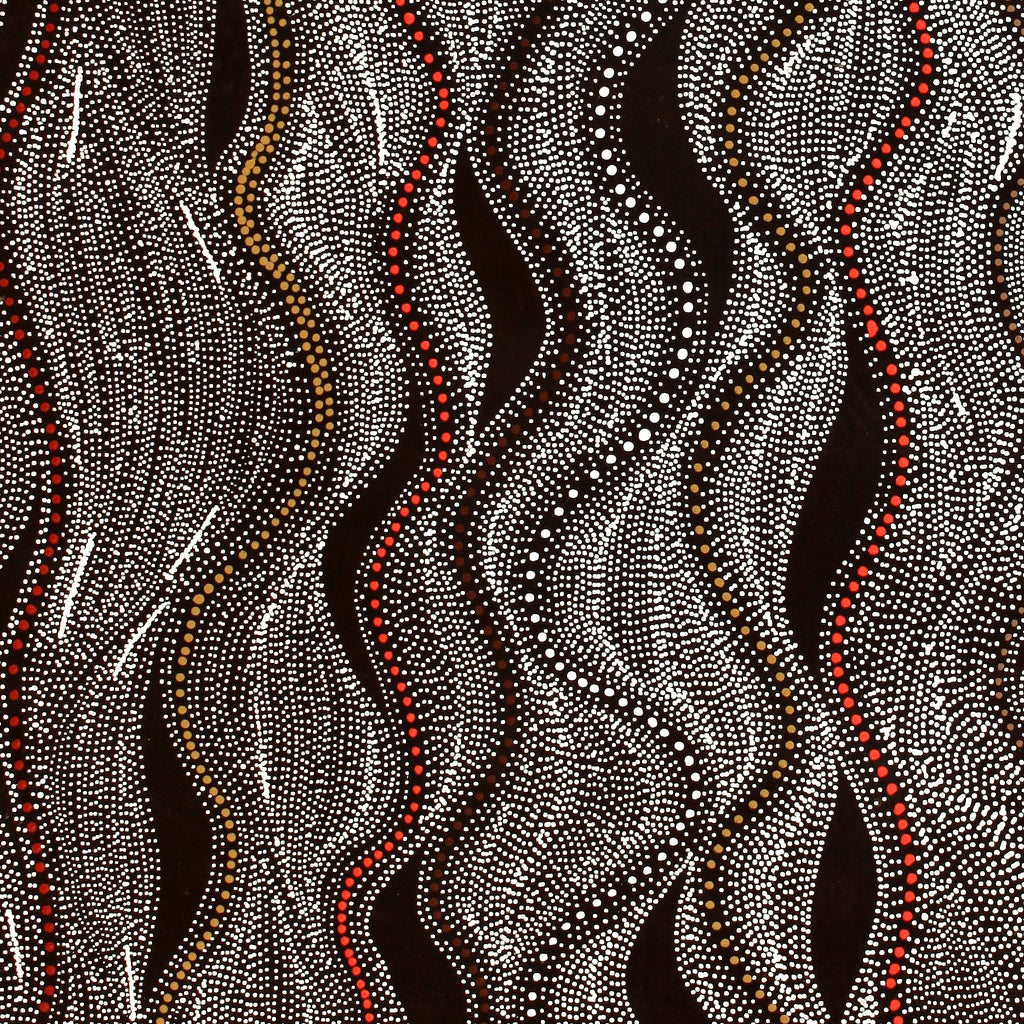 Aboriginal Artwork by Marshall Jangala Robertson, Watiya-warnu Jukurrpa (Seed Dreaming), 122x91cm