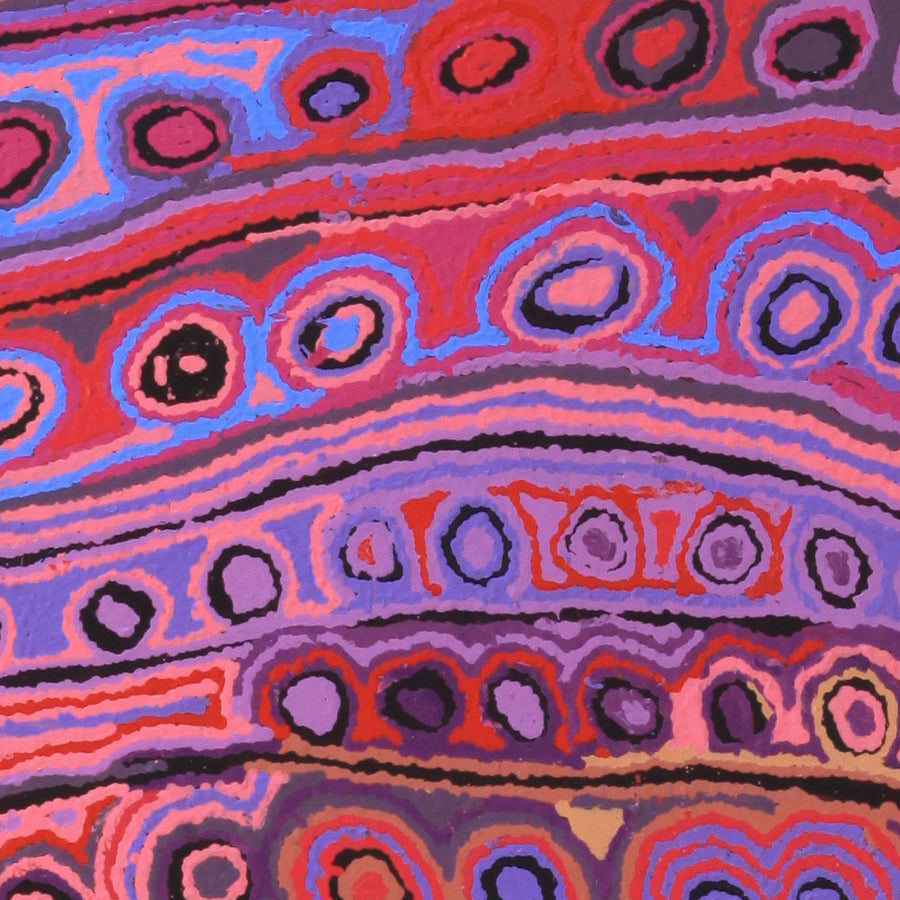 Aboriginal Artwork by Mary Anne Nampijinpa Michaels, Lappi Lappi Jukurrpa, 107x76cm