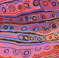 Aboriginal Artwork by Mary Anne Nampijinpa Michaels, Lappi Lappi Jukurrpa, 107x76cm