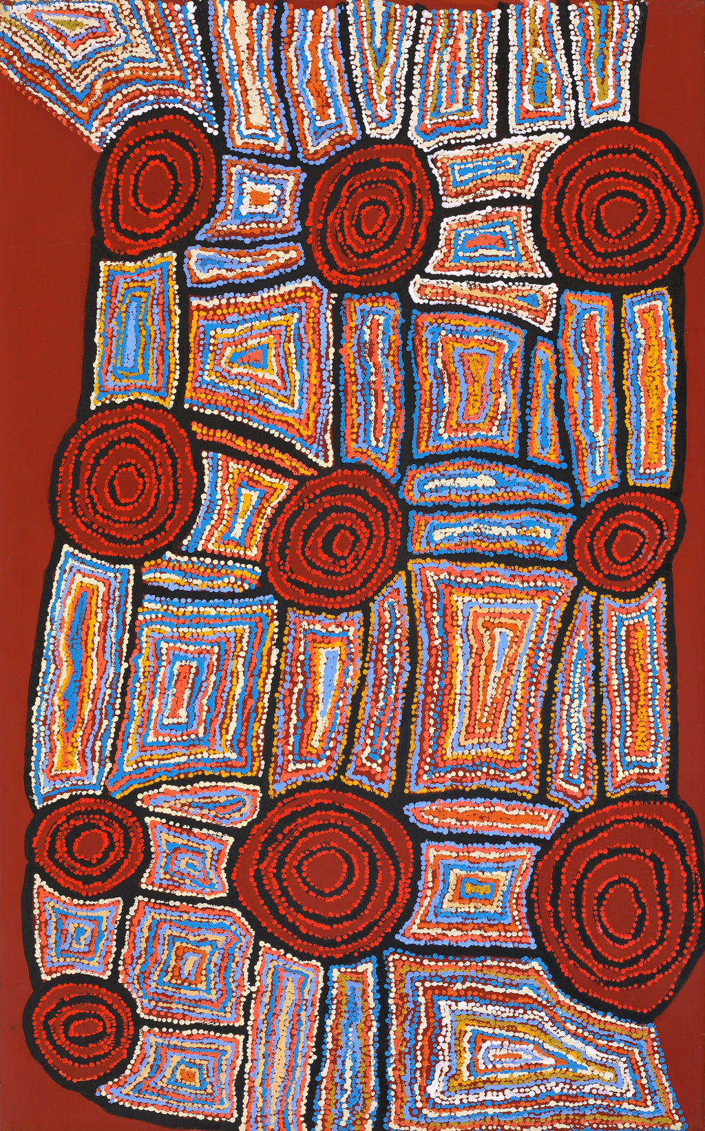 Aboriginal Artwork by Mary Napangardi Brown, Mina Mina Jukurrpa, 122x76cm