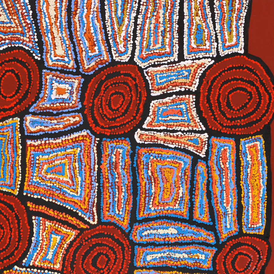 Aboriginal Artwork by Mary Napangardi Brown, Mina Mina Jukurrpa, 122x76cm