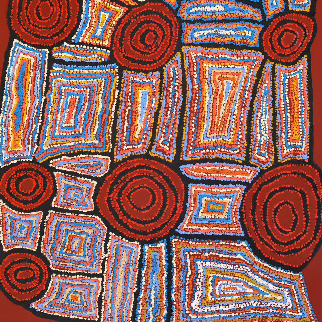 Aboriginal Artwork by Mary Napangardi Brown, Mina Mina Jukurrpa, 122x76cm