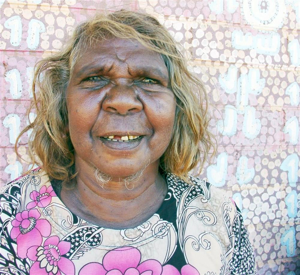 Aboriginal Artwork by Mary Napangardi Brown, Mina Mina Jukurrpa - Ngalyipi, 122x61cm