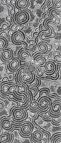Aboriginal Artwork by Mary Napangardi Butcher, Pikilyi Jukurrpa, 107x46cm