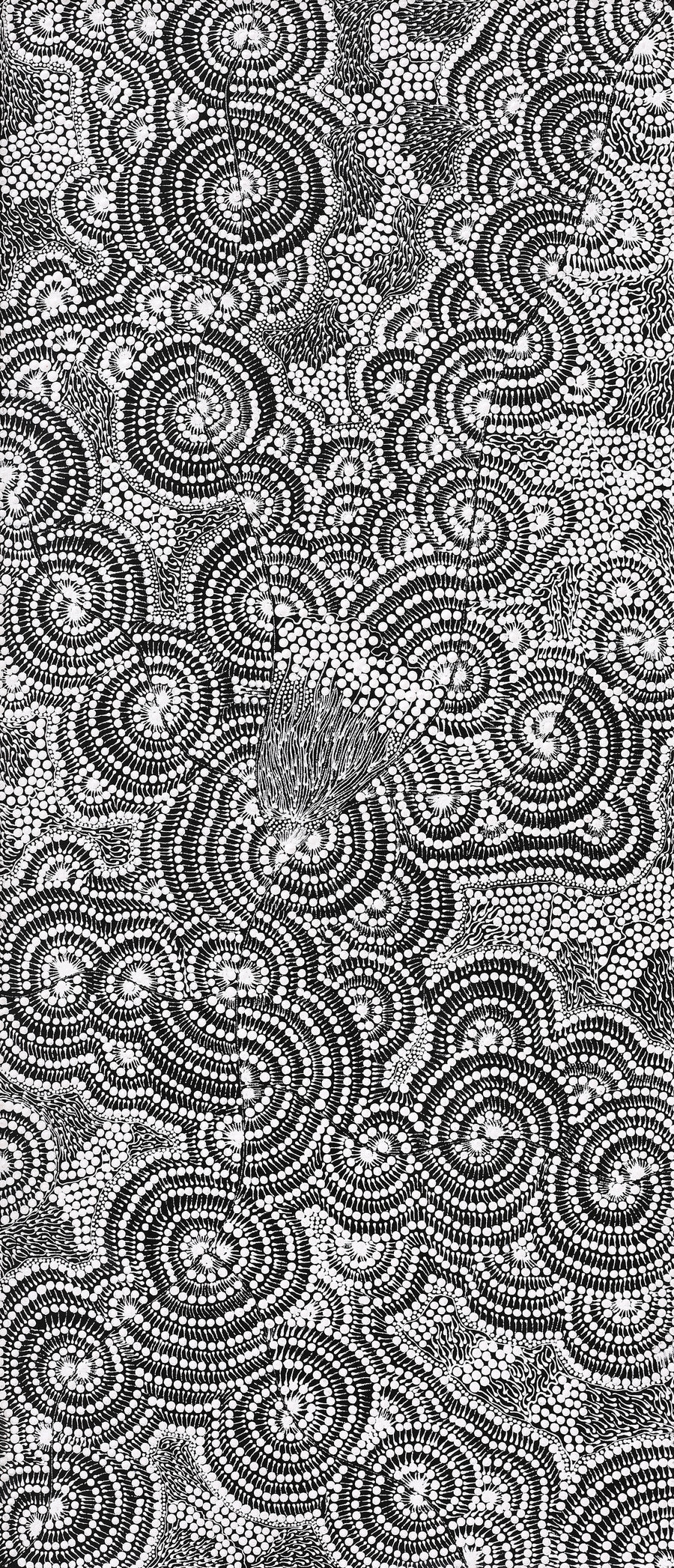 Aboriginal Artwork by Mary Napangardi Butcher, Pikilyi Jukurrpa, 107x46cm