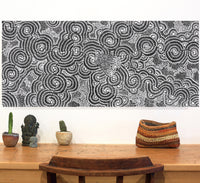 Aboriginal Artwork by Mary Napangardi Butcher, Pikilyi Jukurrpa, 107x46cm