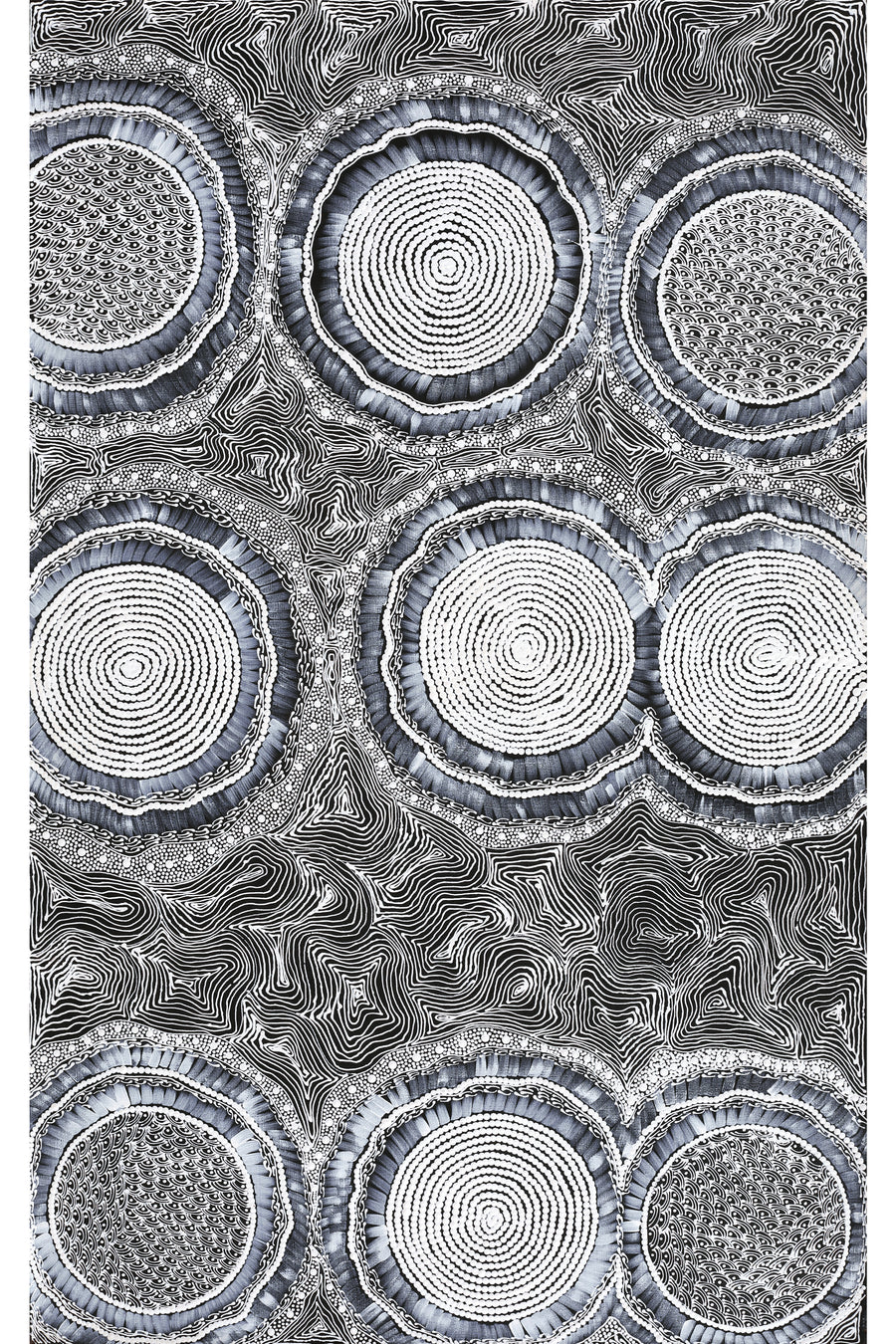 Aboriginal Artwork by Mary Napangardi Butcher, Pikilyi Jukurrpa, 122x76cm