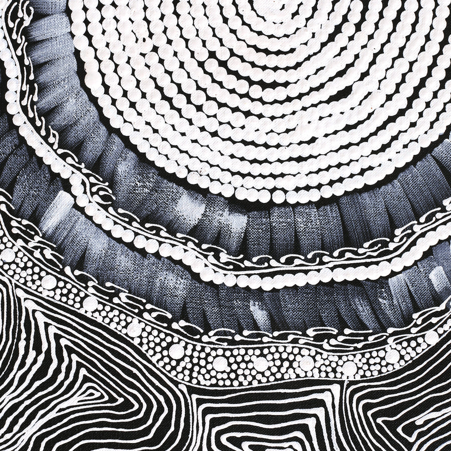 Aboriginal Artwork by Mary Napangardi Butcher, Pikilyi Jukurrpa, 122x76cm