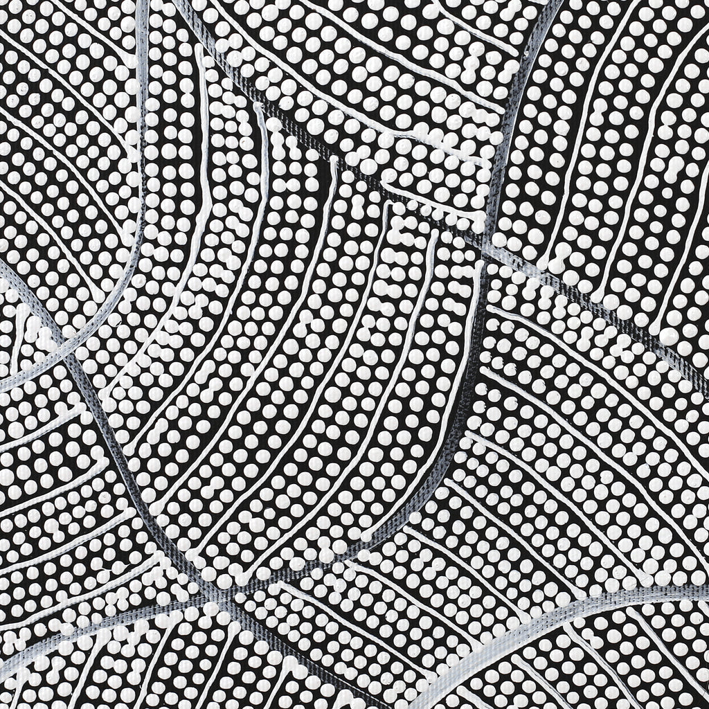 Aboriginal Artwork by Mary Napangardi Butcher, Pikilyi Jukurrpa, 30x30cm