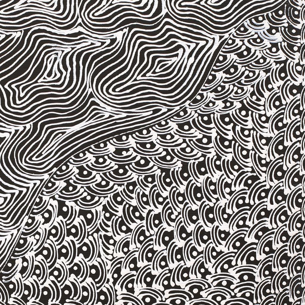 Aboriginal Artwork by Mary Napangardi Butcher, Pikilyi Jukurrpa (Vaughan Springs Dreaming), 30x30cm