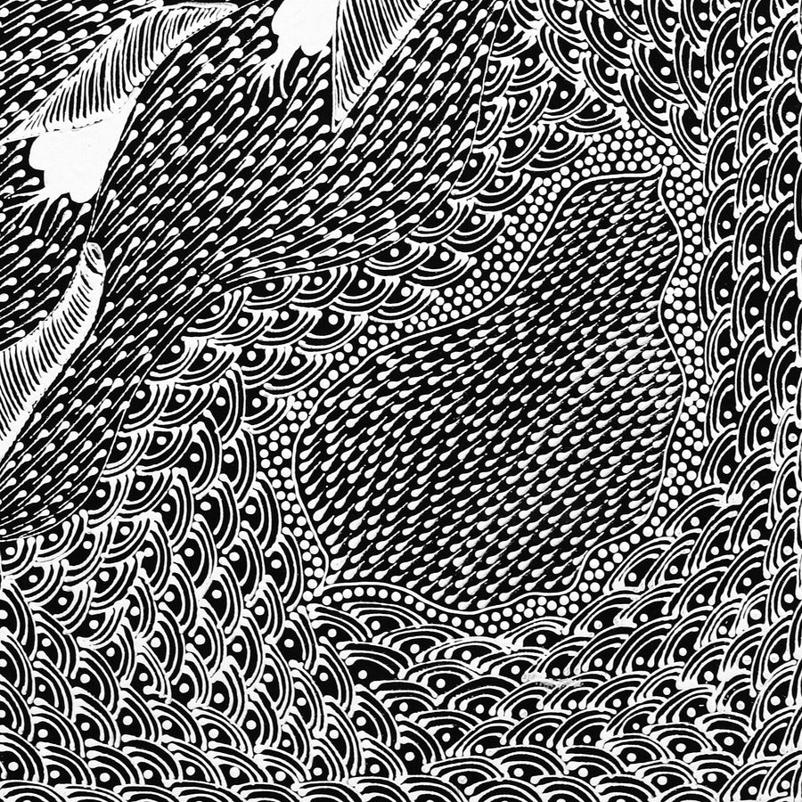 Aboriginal Artwork by Mary Napangardi Butcher, Pikilyi Jukurrpa, 40x40cm