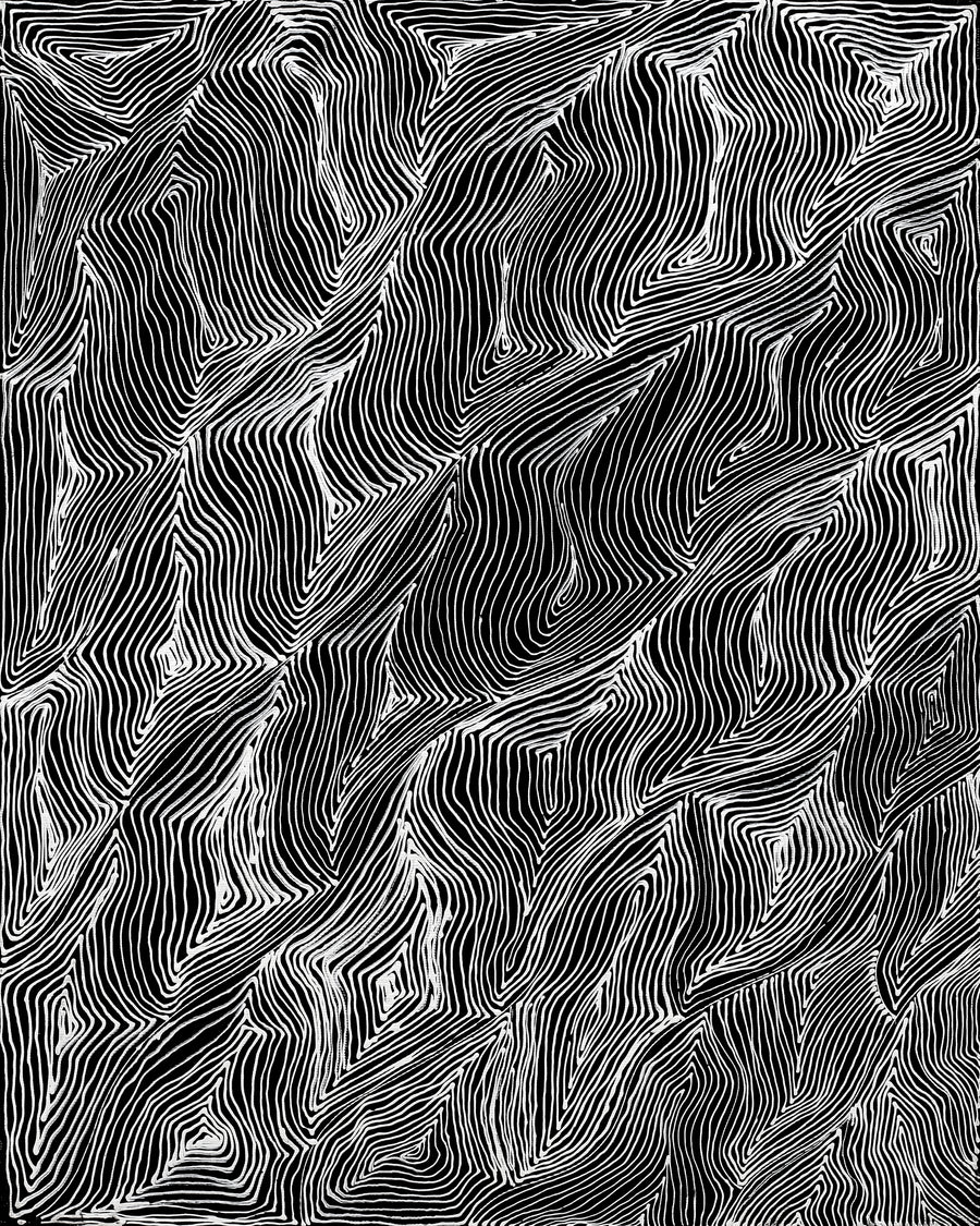 Aboriginal Artwork by Mary Napangardi Butcher, Pikilyi Jukurrpa, 50x40cm