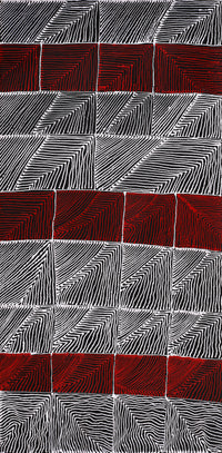 Aboriginal Artwork by Mary Napangardi Butcher, Pikilyi Jukurrpa, 61x30cm
