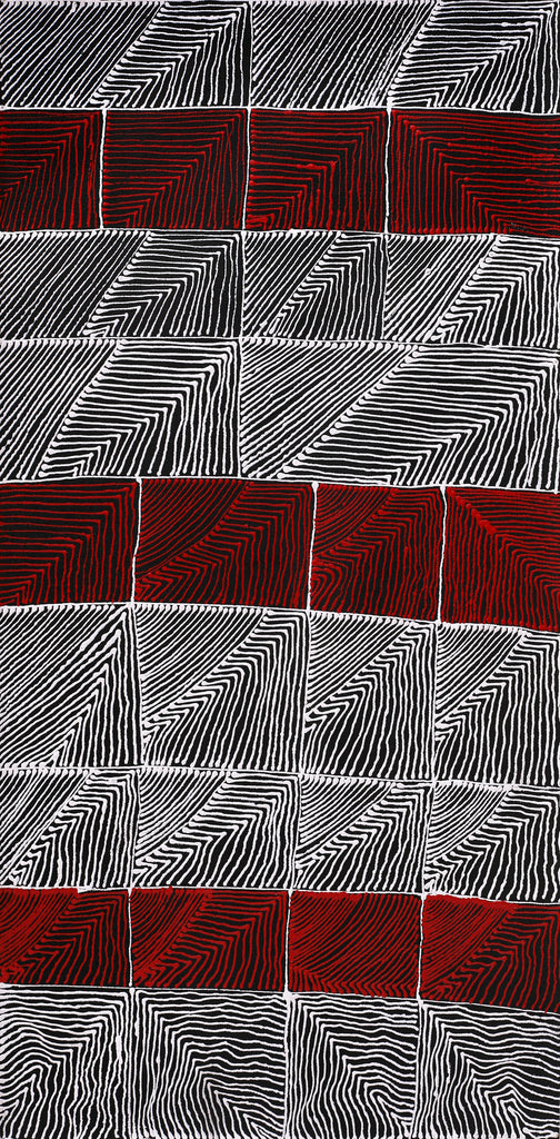 Aboriginal Artwork by Mary Napangardi Butcher, Pikilyi Jukurrpa, 61x30cm